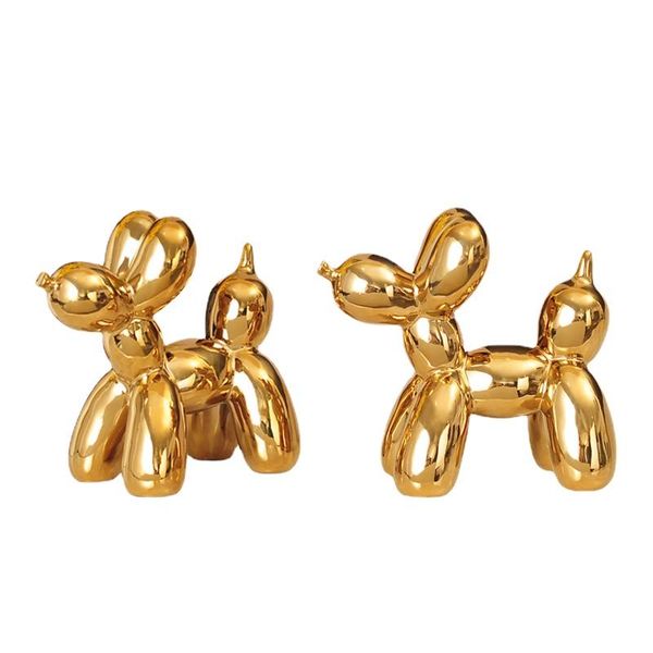 

party favor creative ceramic balloon dog sculpture ornaments art abstract animal figurines crafts furnishings bedroom living room decoration