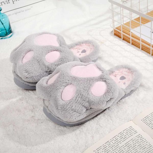 

woman flip flops winter warm fur shoes women slippers fashion platform female slides indoor flat size 35-40, Black