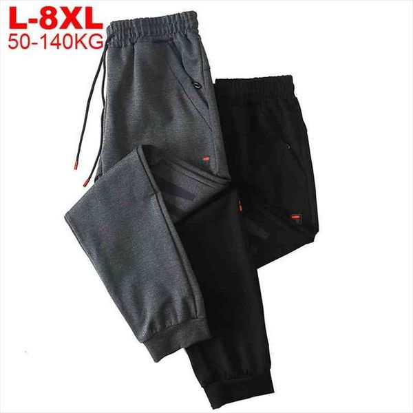 

joggers plus size 6xl women pants 7xl 8xl stretched oversized sweapants trousers male casual sweat sportswear cotton jogging, Black
