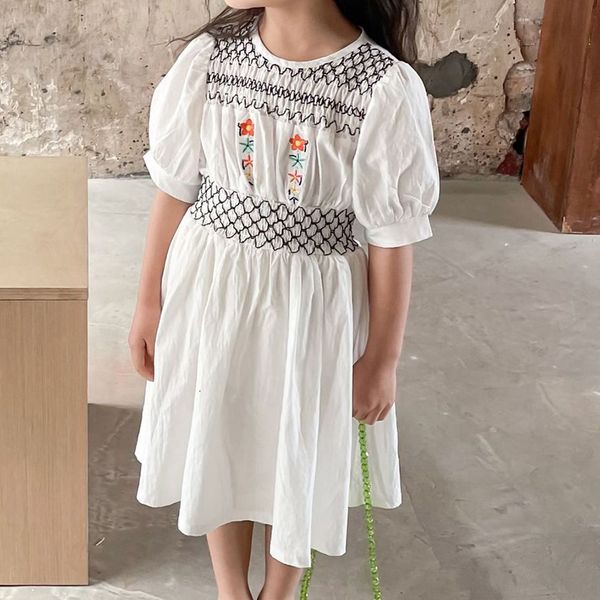 

girl's dresses summer princess embroidered for girls kids clothes long children 0dgo, Red;yellow