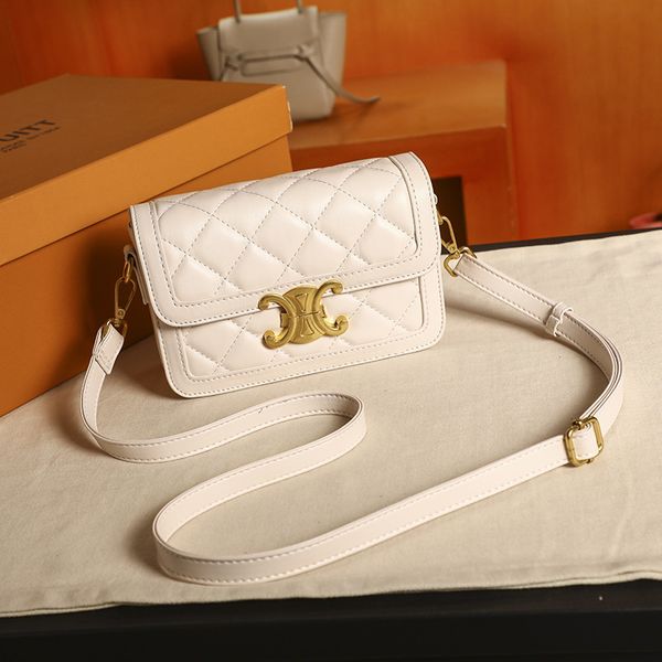 

new handbags hong kong it women's this year popular single shoulder crossbody leather square lingge small fragrance bag factory direct