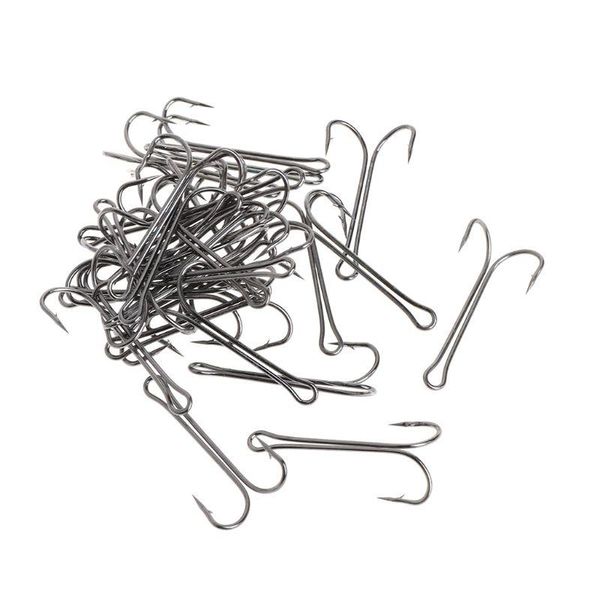 

fishing hook double hooks sharp barbed tip outdoor for diy soft lure long
