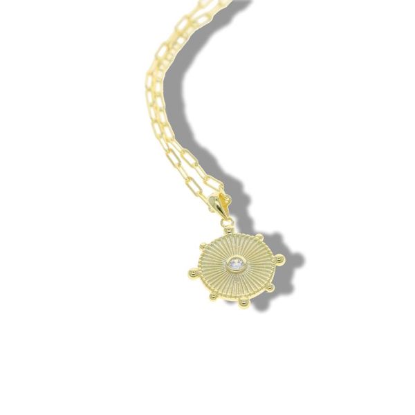 

chains 100% 925 sterling silver coin necklace geometric simple women gold plated