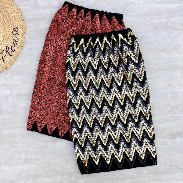 

skirts spring summer womens gold sequined skirt bodycon pencil short wrap for office lady party club girl saia, Black