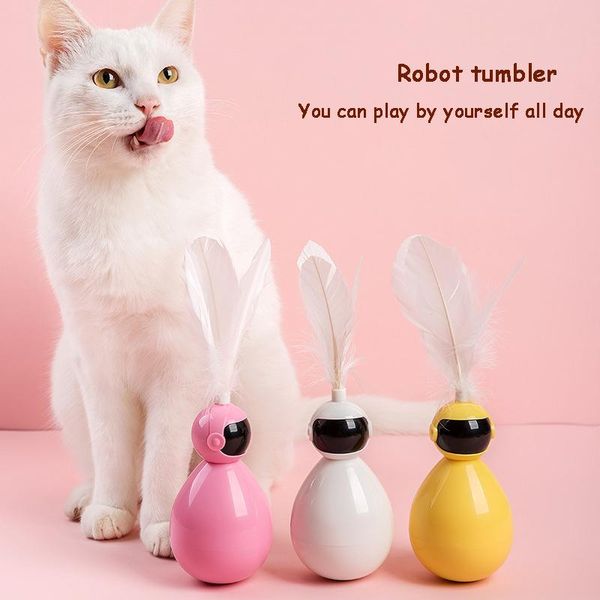 

robot tumbler cat toy swing ball funny stick artifact self hi toys