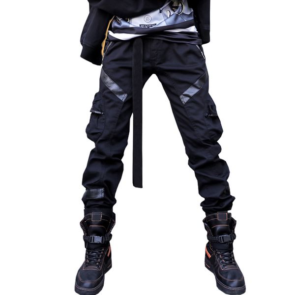 

transport gout harem hip hop block joggers pants streetwear lbz23, Black