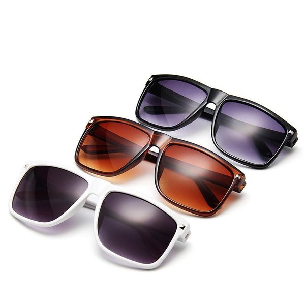 

sunglasses square big frame ladies fashion luxury glasses men's brand designer outdoor sports fishing driving uv400, White;black