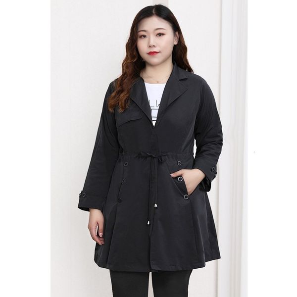 

coat plus size 10xl 9xl female 8xl autumn long trench femme line thin ol'elegant black coats and jackets, Tan;black