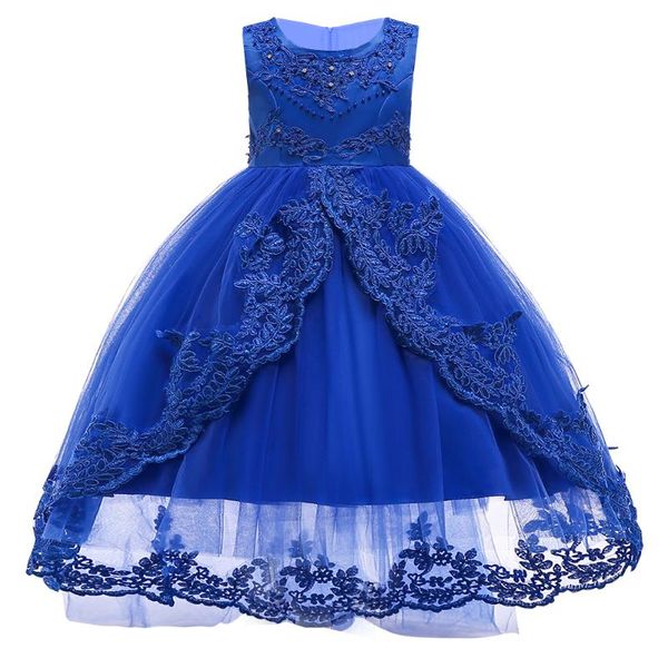 

girl's dresses high-end girls wedding party flower girl dress bridesmaid clothes princess gowns teen white tulle evening 3 14 y, Red;yellow