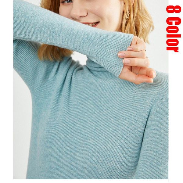 

women's sweaters 2022 plus size sweater knitted women vintage casual basic turtleneck warm female, White;black