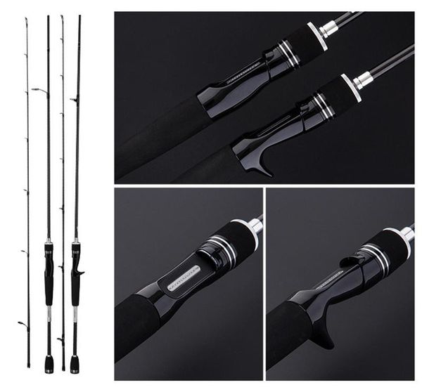 

boat fishing rods 1.8m 2.1m 2.4m spinning / casting rod 2 section carbon fiber lure pole m power canne a peche vara de para pesca a049