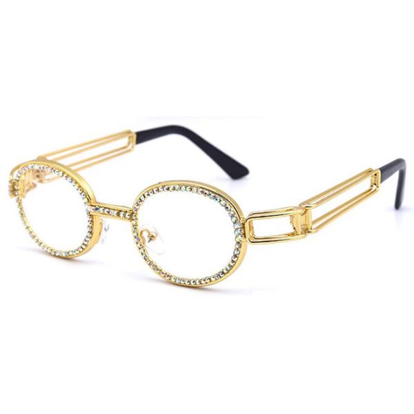 

mirrors diamond rappers glasses iced out shinny sunglasses metal frame pc lens