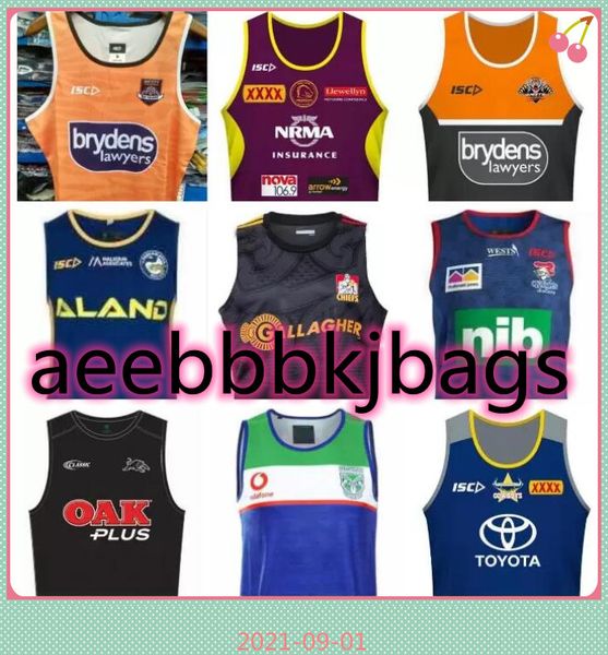 

2021 fashion cowboys wests tigers brisbane broncos maroons rugby jerseys new south wales blues state fiji knight eels vest jersey, Black;gray