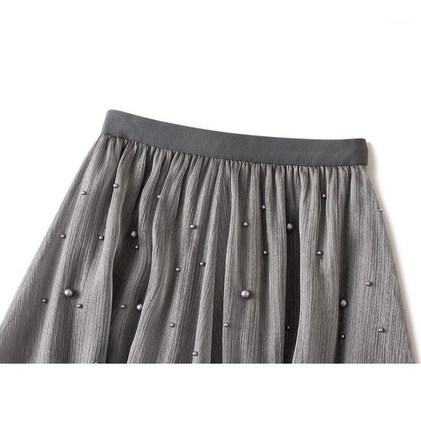 

skirts women's tulle skirt pleated below knee, Black
