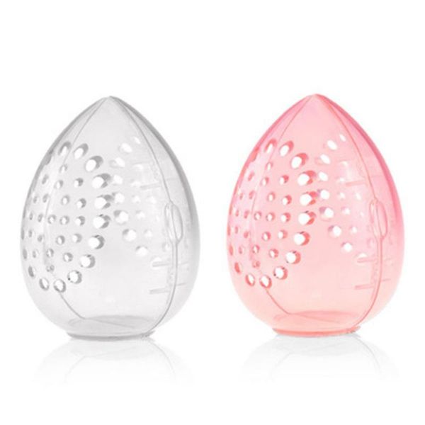 

makeup sponge storage case multi-hole moisture-proof transparent beauty holder cosmetic container stand teardrop-shaped sponges, applicators