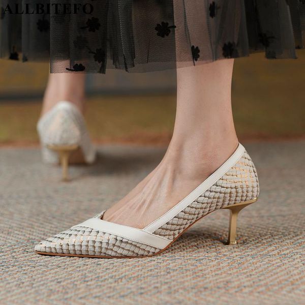 

dress shoes allbitefo pointed toe scale texture stiletto genuine leather high heel fashion party women heels, Black