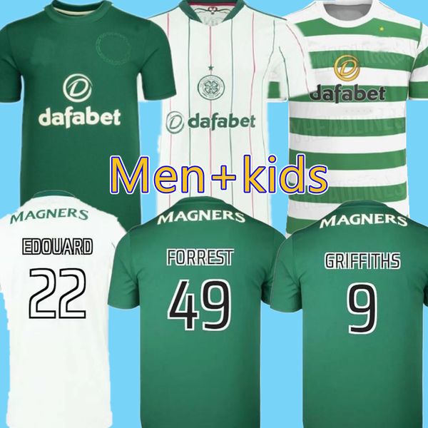

21 22 celtic fc soccer jerseys edouard 2021 2022 thailand men kids ajeti griffiths turnbull football shirt set christie elyounoussi forrest, Black;yellow