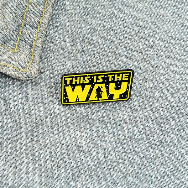 

this is the way brooches cartoon creative personality letter enamel pins paint brooch for girls denim jacket shirt badge jewelry gift friend, Gray