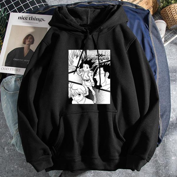 

men's hoodies & sweatshirts x men streetwear funny japanese anime hisoka morow killua women clothes harajuku, Black