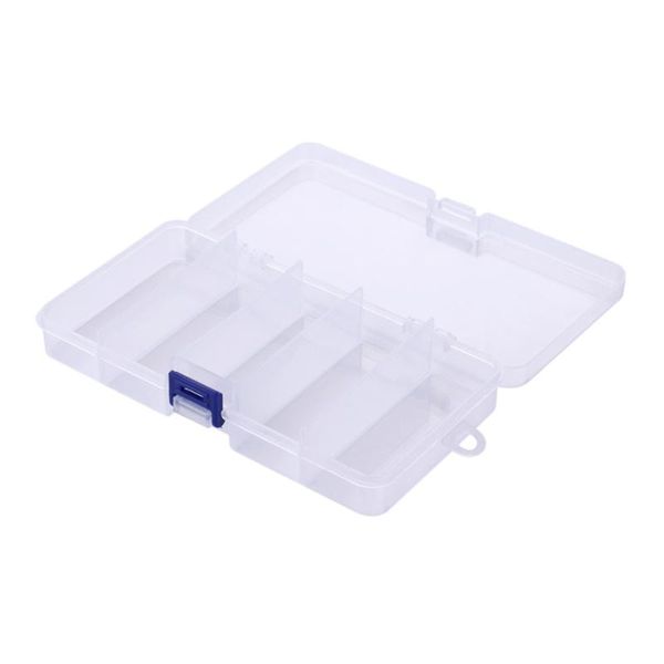 

fishing accessories 5 grids portable transparent tool tackle box impact resistant bait