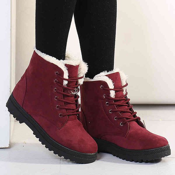 

boots women's boots winter snow fashion ankle for women shoes mujer t6vy, Black