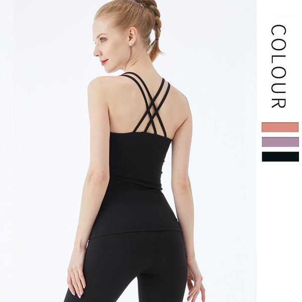 

yoga vest female feel beauty back sports bra -proof gym sling chest cushion