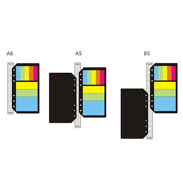 

notepads color notes b5 a5 a6 spiral notebook loose-leaf daily planner learning aids stationery office supplies read bookmarks, Purple;pink