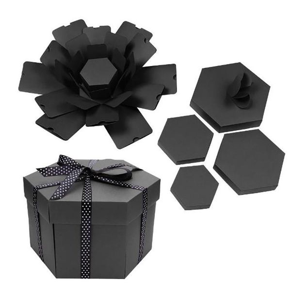 

creative explosion box hexagonal diy po scrapbooking bomb wedding birthday gifts gift surprise paper wrap