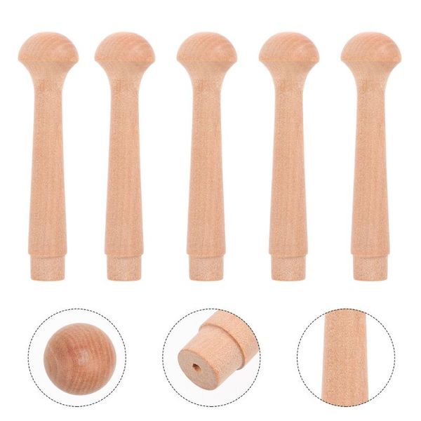 

hooks & rails 5pcs wooden pegs wall storage hangers hat mounted clothes