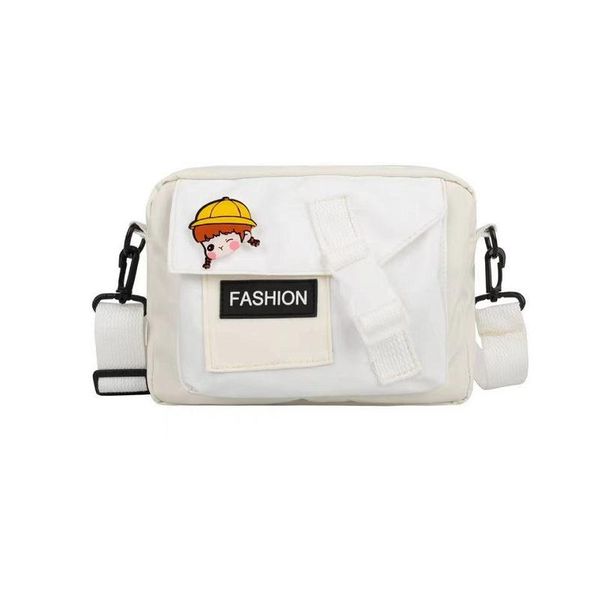 

evening bags korean fashion foreign one-shoulder messenger bag women's personality contrast color large-capacity college style canvas