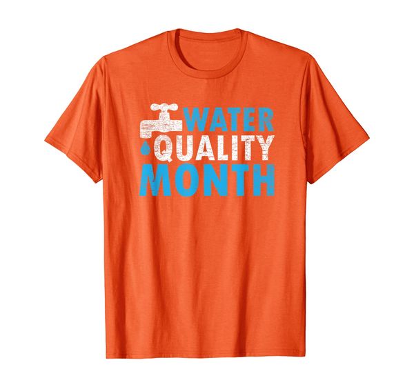 

water quality month t-shirt, White;black