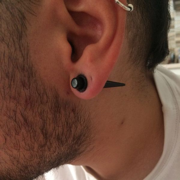 

1.6mm-20mm 2pcs/lot acrylic ear gauge taper and plug stretching kits flesh tunnel expansion body piercing jewelry for gitf, Silver