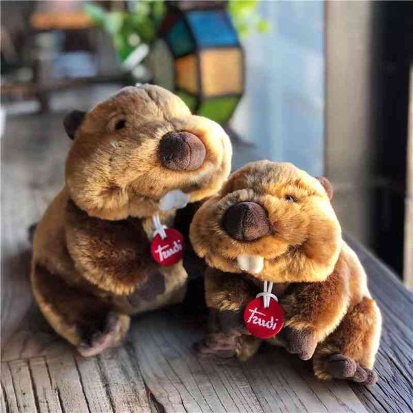 

italian trudi big board tooth beaver plush toy cute children's gift doll