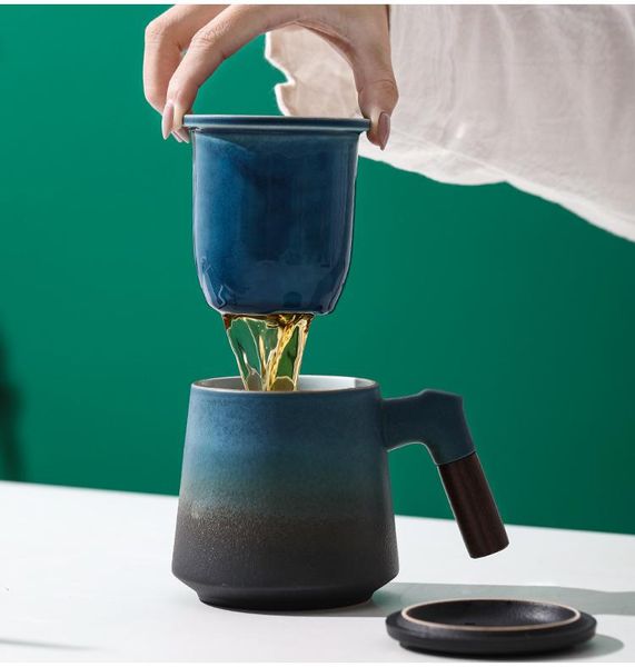 

mugs luwu ceramic tea cup with lid coffee 400ml