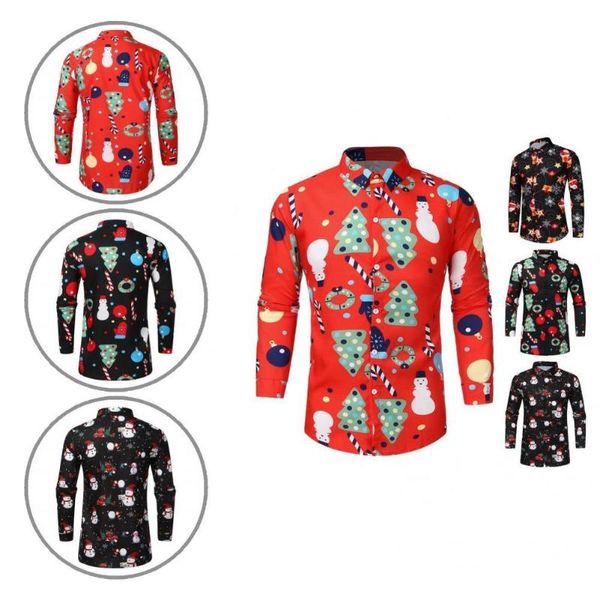 

men's casual shirts year great turn-down collar autumn shirt festive colorful for parties, White;black