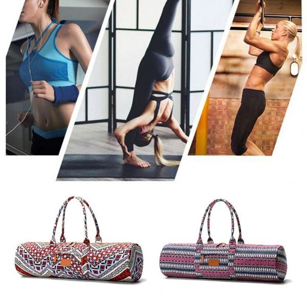 

yoga mats mat bag wear resistant foldable reusable carrier with side pocket for girl holder