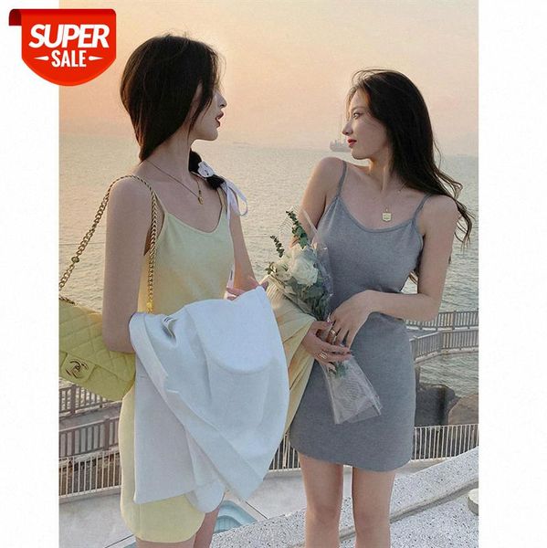 

[cheese milk fu] good-looking and durable, there must be a place for small strap dress #lu6r, White;black
