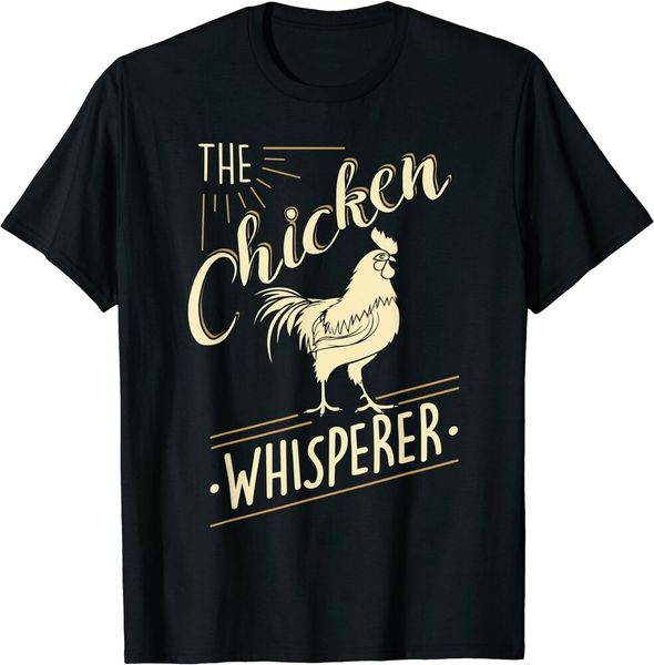 

The Chicken Whisperer Funny Chicken Lover Farming T-Shirt, White;black