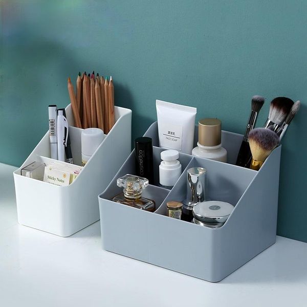 

plastic desksundries storage makeup organizer cosmetic brush case home office bathroom box boxes & bins
