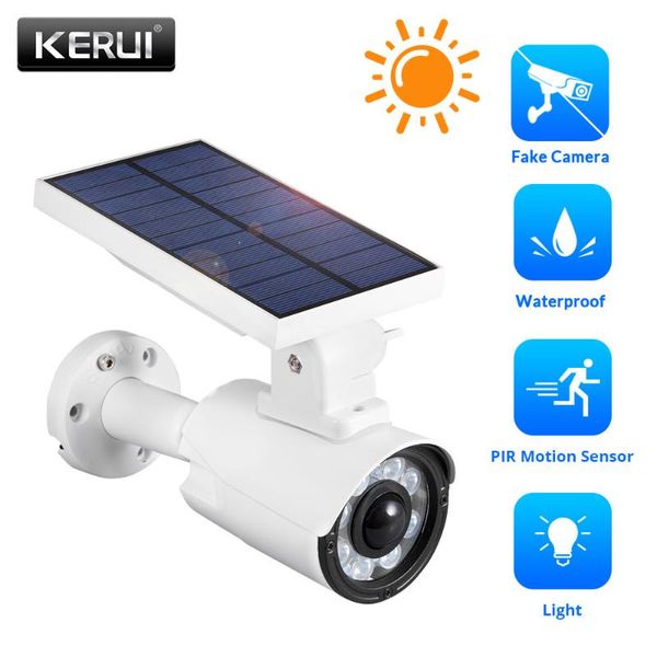 

cameras kerui fake camera villa lawn induction street lamp wall solar charging waterproof ip66 outdoor led light