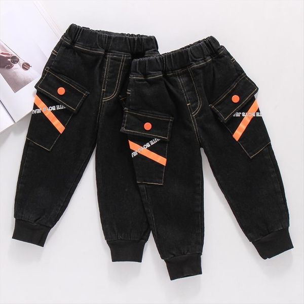 

toddler boys jeans kids casual denim pants harem children loose long trousers 2 3 4 5 6 years, Blue