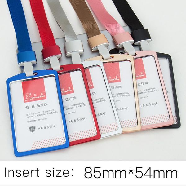 

card holders multi color first class aviation aluminium alloy holder employee name id cover metal work certificate identity badge, Brown;gray