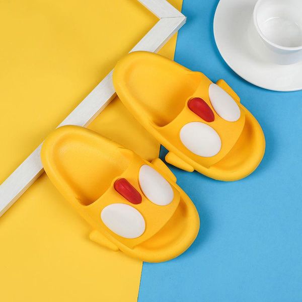 

slipper baby boy cute slippers children' cartoon indoor furniture sandals toddler shoes yellow anti-collision round head, Black;grey