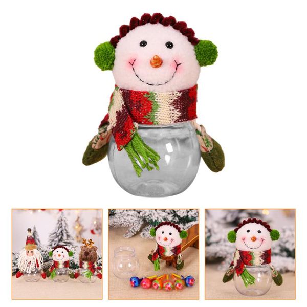 

christmas decorations candy storage bottle creative jar box desktop