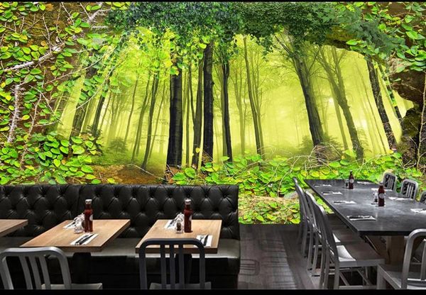 

wallpapers plant brick wall woods forest 3d three d stereo large background beautiful scenery