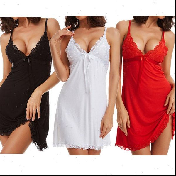 

lady lingerie sleepwear women babydoll underwear nightwear, Black;red