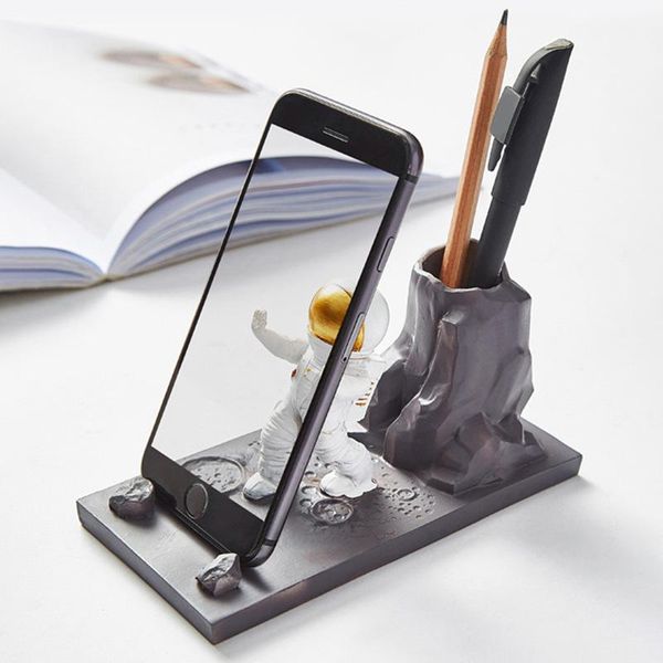 

decorative objects & figurines astronaut pen holder mobile phone stand practical deskdecoration nordic home personality