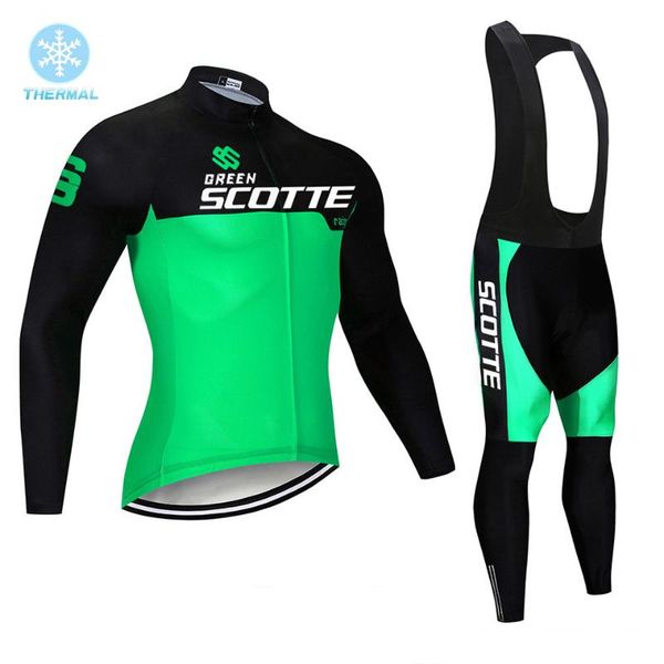 

winter thermal fleece cycling jersey clothes long sleeve bicycle jacket ciclismo mtb clothing bib tights racing sets, Black;blue