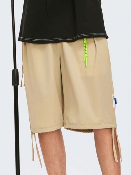

men drawstring detail bermuda shorts r7wi#, Black