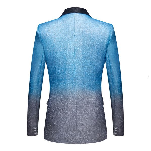 

men's suits & blazers pyjtrl male dentistry blazer, shiny jacket blue sky, night club, stage, singer, prom dress, wedding, costume, deg, White;black